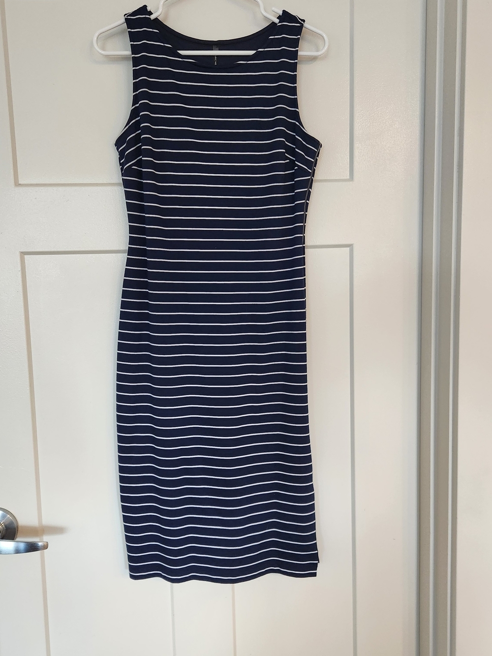 Marc NY By Andrew Marc Navy Striped Sleeveless Dress Size 6